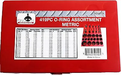 419pc GOLIATH INDUSTRIAL METRIC O-RING ASSORTMENT ORM419 RUBBER OIL SEAL GASKET • $18.99