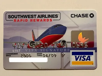 Southwest Airlines Chase Visa Credit Card▪️Expired In 2009▪️Chase Bank USA • $19.99