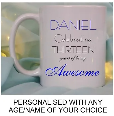 £10.95 • Buy Personalised Birthday Gift Boys Men Awesome Dad Uncle Nephew Husband Mug For Him