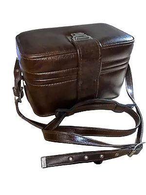 Vintage Hard Leather Camera Case Shoulder Bag SLR-1500 Made In USA By Diamond • $42.89