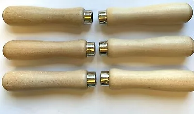 Lutz 6 Pc Short Ferrule File Handle #4 For 8-10  Files - Usa • $12.50