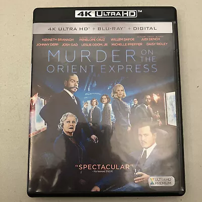 Murder On The Orient Express Blu Ray 4K Ultra HD Kenneth Branagh Johnny Depp • $21.99