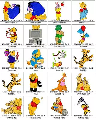 600+/- Winnie The Pooh & Friends Brother Embroidery Machine Design Collection Cd • $19.99