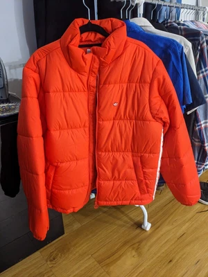 $80 • Buy Adidas Originals Men's Padded Stand Up Collar Puffer Jacket Red