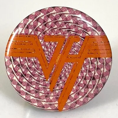 Vintage Early 1980's VAN HALEN Pin 1.25  Button Logo Badge Eddie David Lee Roth • $11.95