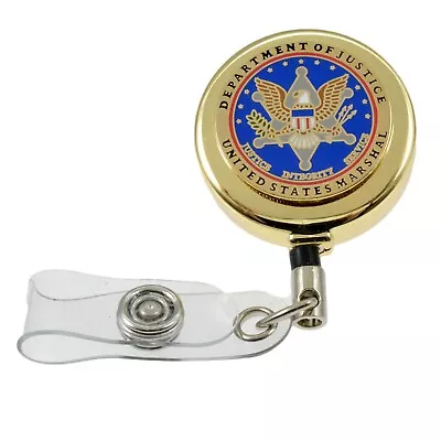 US Marshal Service USMS Seal Retractable Security ID Card Holder Badge Reel • $20.84