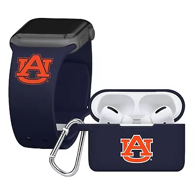 Auburn Tigers Silicone Apple Watch Band And AirPods Pro Combo Package • $44.99