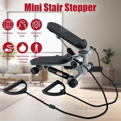 Mini Stepper Exercise Machine Stair Equipment With Resistance Bands LCD Monitor • $49.99