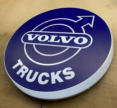 VOLVO TRUCKS Illuminated Wall Sign Led Light Box Sign Man Cave Home Decor Shed • $63.13