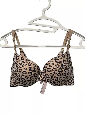 INCREDIBLE By Victoria's Secret Lined Demi Animal Print Bra Cheetah Size 34C EUC • $20