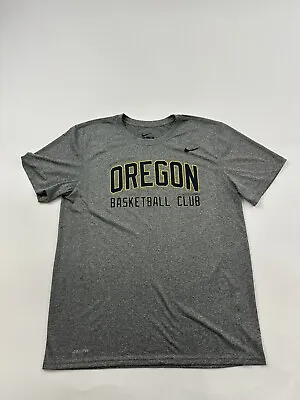 Nike Shirt Men’s Large Gray Dri-Fit Athletic Oregon Basketball Club Rare • $26.83