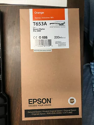 OEM EPSON T6532 And T653A 200 Ml Inks For PRO 4900 Printer New In Box • $50