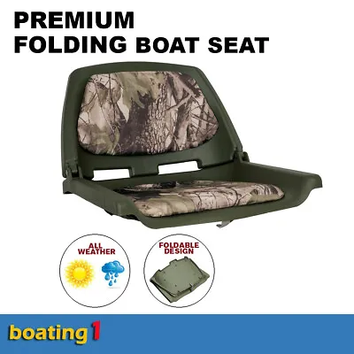 Premium Folding Boat Seat Marine All Weather Camouflage Chair • $60