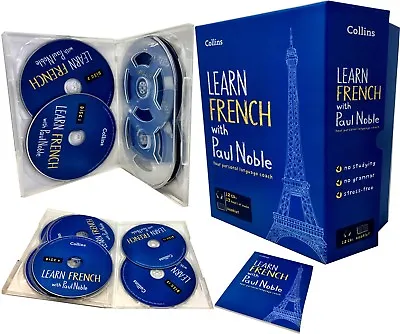 Learn French With Paul Noble Collins 12 CDs Booklet Audio CD Collection Box Set • £31.98