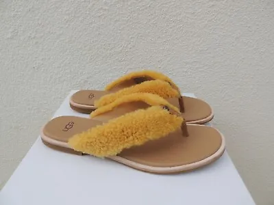 Ugg Mojave Alicia Shearling Leather Flip Flop Sandals Women Us 5/ Eur 36 ~nib • $49.95