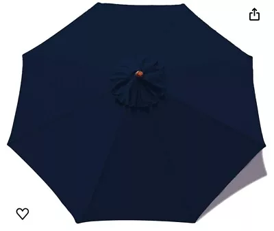 MASTERCANOPY Patio Umbrella 7.5 Ft Replacement Canopy For 8 Ribs-Navy Blue • $9.95