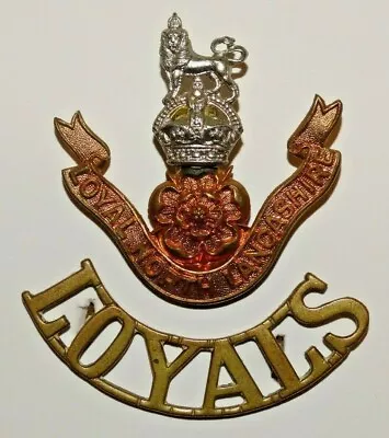BRITISH MILITARY CAP BADGES The Loyal North Lancashire Regiment Cap & Shoulder • £29.18