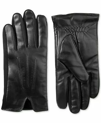 Isotoner Signature Men's Stretch Leather Gloves Black M • $18.99