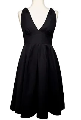$62.50 • Buy NWT $300 J CREW Black Cotton Pleated Fit Flare Sleeveless Dress Womens 2