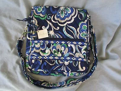 Vera Bradley Mediterranean Blue Messenger/Mail Bag NEW W TAG 12 X11 X2 FREE/SHIP • $32.95