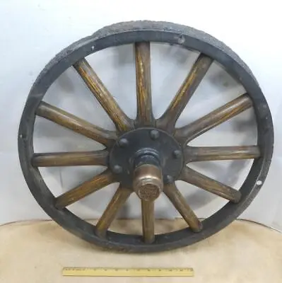 Antique Original Ford Wooden Spoke Wheel Rim Tire Hub W/ Ford Brass Cap Model T • $314.96