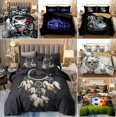 £20.99 • Buy Gothic Skull Dreamcather Duvet Cover Bedding Set Pillow Cases Single Double King