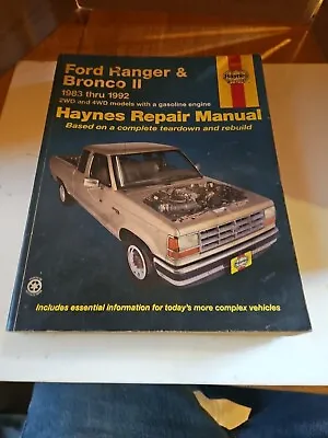 Haynes 36070 Repair Manual For Ford Ranger & Bronco II 2WD 4WD 1983 - 1992 • $12.50