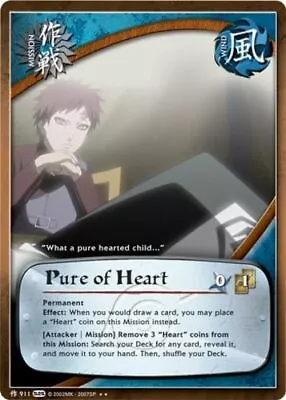 Pure Of Heart - M-911 - Rare - 1st Edition - Foil Kage Summit NM/LP - Naruto • $3.24