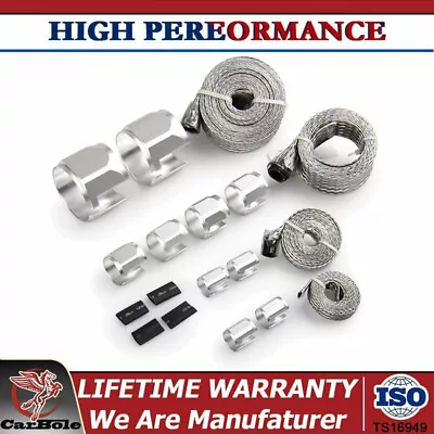 $29.69 • Buy 8092 Steel Braided Hose Kit Engine Dress Up Kit Radiator/Vacuum/Fuel/Oil Line