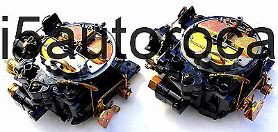 Set Of 2 Marine Carburetors 4bbl Rochester Quadrajet 5.7 350 Merc Electric Choke • $770