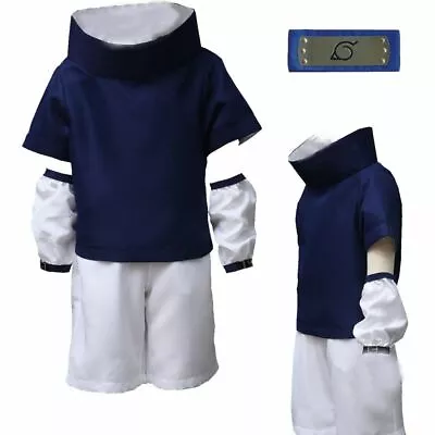 Kids Adult NARUTO0 Sasuke Uchiha Cosplay Costume Outfits Book Week Party Suit • £28.33