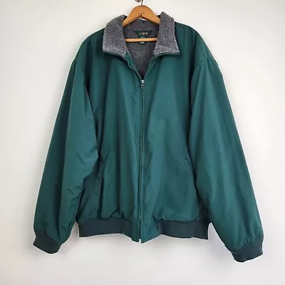 Vintage J Crew Jacket Men Extra Large Green Fleece Lined 90s Gorpcore Coat USA • $54.99