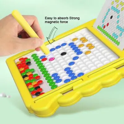 Large Magnetic Doodle Drawing Board Dot Kids Montessori Preschool Toys Aged 3-6+ • £14.29