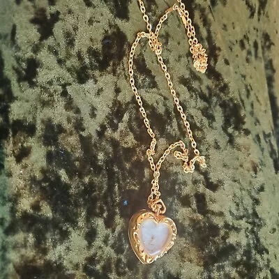 Vintage Avon Heart Shaped Watch Pendant Necklace • $29