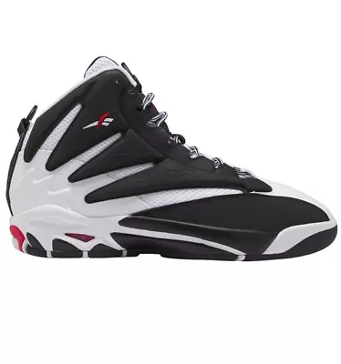 Reebok Men’s Size 10.5 The Blast Retro Basketball Shoes Black/White/Red GZ9519 • $91