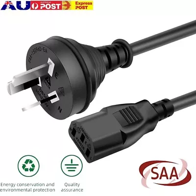 AU Power Cord Lead Cable 3 PIN To IEC-C13 250V Computer TV Monitor Printer SAA • $12.34