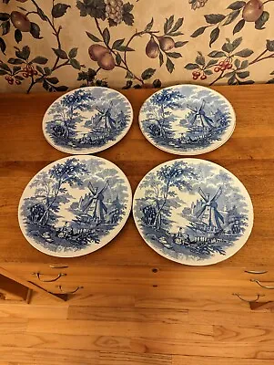 4- Vintage Palissy Ware Windmill Luncheon Plates (9 ) • £38.55