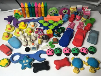 £22.99 • Buy Over 100 Novelty 3D Eraser/Rubber Bundle Joblot Animals Food Disney Cars Mr Men