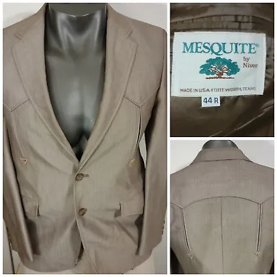 Mesquite Niver Western Wear Men Sheen Gabardine Blazer 44R Fort Worth TX Poker  • $50