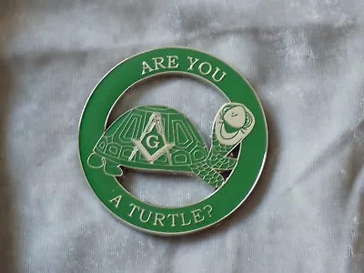 Masonic 3  Car Emblem Master Mason Square Compass Turtle Fraternity NEW! • $12.69