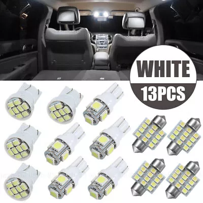 13x Car Interior Parts LED Lights Kit For Dome License Plate Lamp Bulb White • $9.05