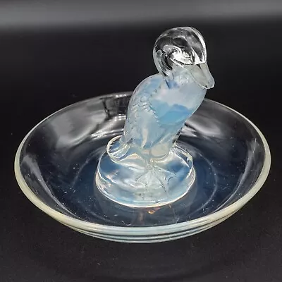 R Rene Lalique France Crystal Opalescent Canard Duck Cendrier Ashtray FREE SHIP • $375