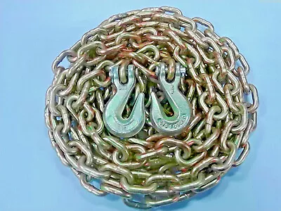 (1) 3/8 X 50' Grade 70 Transport Chain High Quality With G70 Grab Hooks • $207.72