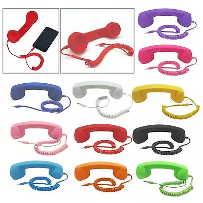 Retro Telephone Handset 3.5mm Classic Mini For IPhone IPad Mobile Phones • £12.70