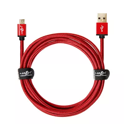 JuicEBitz® Braided Micro USB (Micro B) Premium Fast Charge Cable Charging Lead • £7.19