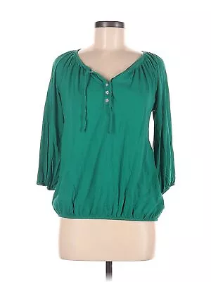 Ann Taylor LOFT Outlet Women Green 3/4 Sleeve T-Shirt M • $27.74