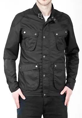 Mens Smart Casual Short Black Coat Lightweight Winter / Summer / Rain Car Jacket • £14.99