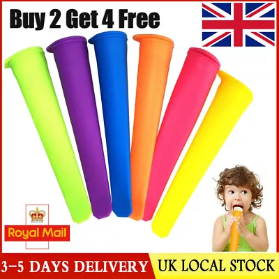 Silicone Push Up Frozen Stick Ice Cream Pop Yogurt Jelly Lolly Maker Mould Tools • £3.46