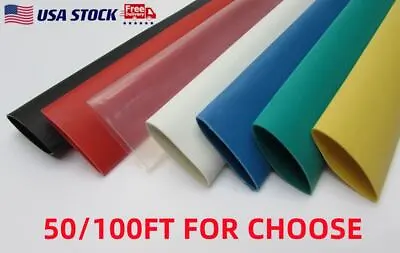 50/100FT Heat Shrink Tubing Tube Dual 3:1 Marine Adhesive Glue Lined Waterproof • $108.49