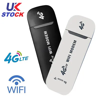 4G LTE USB Modem Dongle Unlocked WiFi Wireless Network Adapter Hotspot Router UK • £9.49
